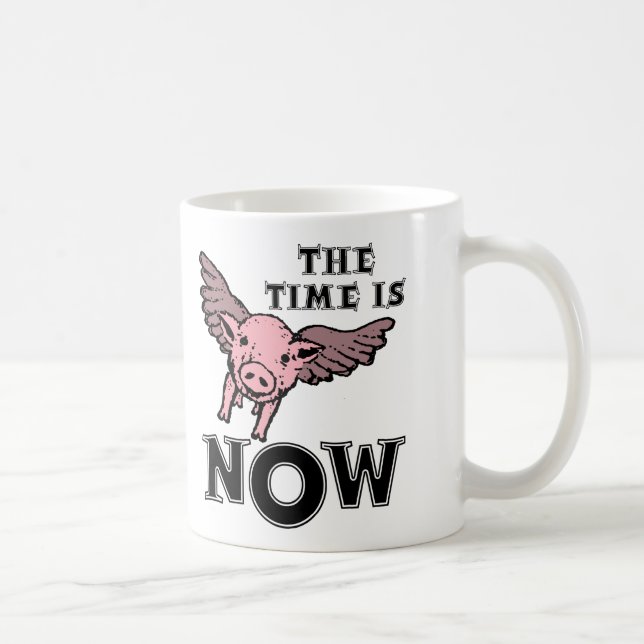 Tasses Drôles Maintenant Les Cochons Volent (Droite)