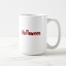 Tasses effrayantes Halloween bicolores rouge profo
