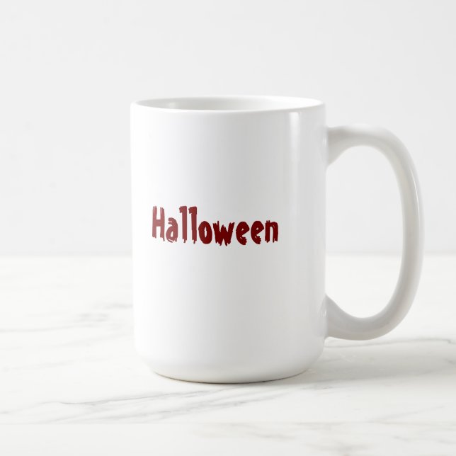 Tasses effrayantes Halloween bicolores rouge profo (Droite)