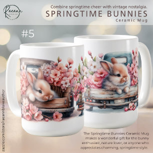 Tasses en céramique Lapins de printemps #5