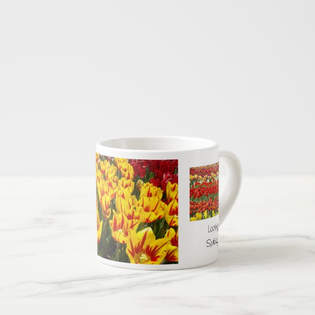 Tasses espresso printemps aimant Tulle Fleurs Flor (Devant droit)