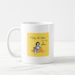 Tasses et mugs à motif de fille jaune pour le café