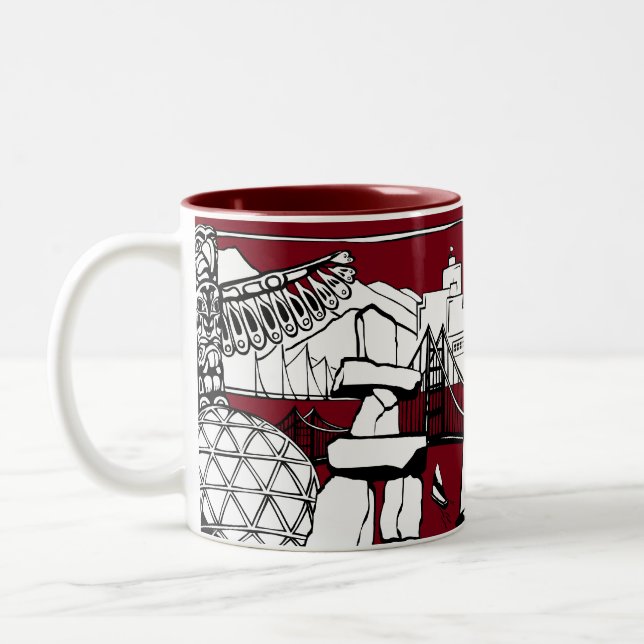 Tasses et verres à café de Vancouver BC Canada (Gauche)