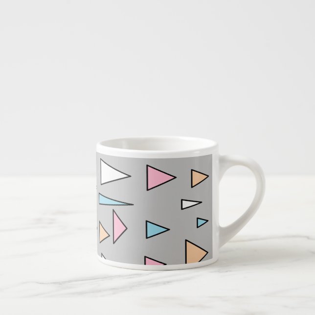 Tasses Expresso Couleurs Pastel Triangles Chanceux (Droite)