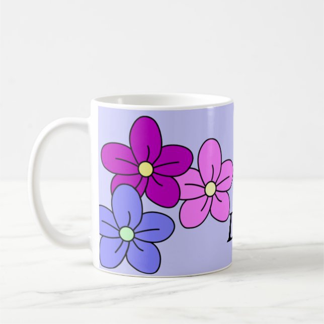Tasses faites sur commande de fleur (Gauche)