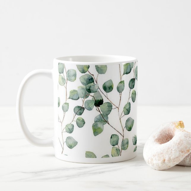 Tasses - Feuilles d'eucalyptus Silver Dollar (Avec donut)