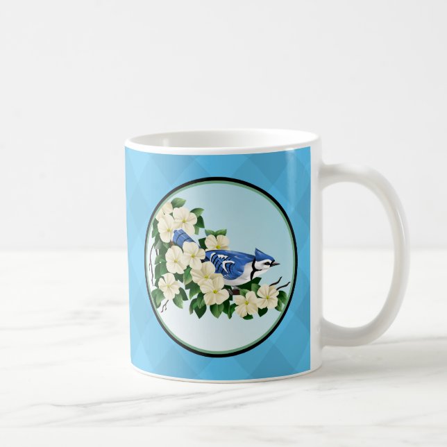 Tasses florales de geai bleu (Droite)