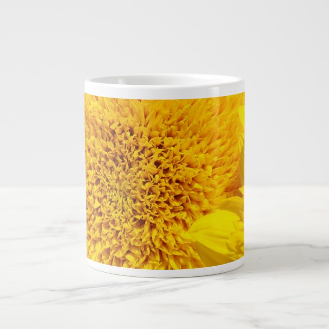 Tasses géantes jaunes tournesols cadeaux (Devant)
