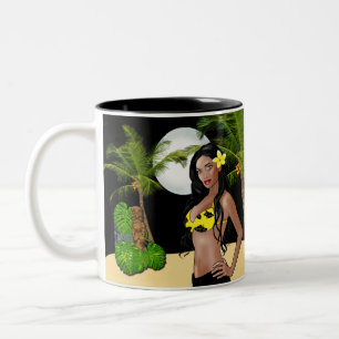 Tasses hawaïennes de nuit de Pin- Tiki de Wahine
