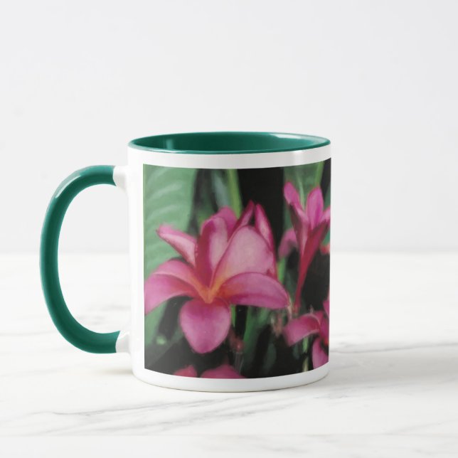 Tasses hawaïennes d'orchidée et de Plumeria (Gauche)