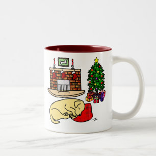 Tasses jaunes de Noël de labrador retriever