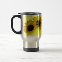 Tasses jaunes gaies de tournesol de tasse de