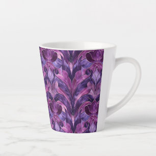 Tasses Latte en Céramique Petite Art Déco Tons Vio