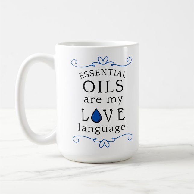 Tasses Les huiles sont mon langage de l'amour Navy (Gauche)