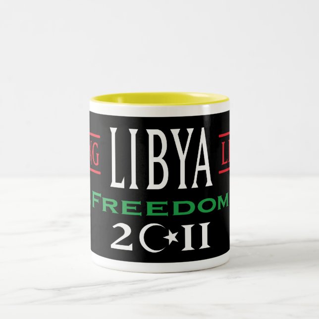 Tasses Libye libre Vive la liberté de la Libye 201 (Centre)