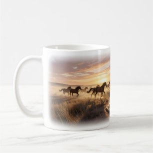 Tasses Mémoire de Prairie au Coucher du Soleil ave