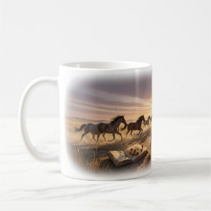Tasses Mémoire de Prairie au Crépuscule avec Cheva