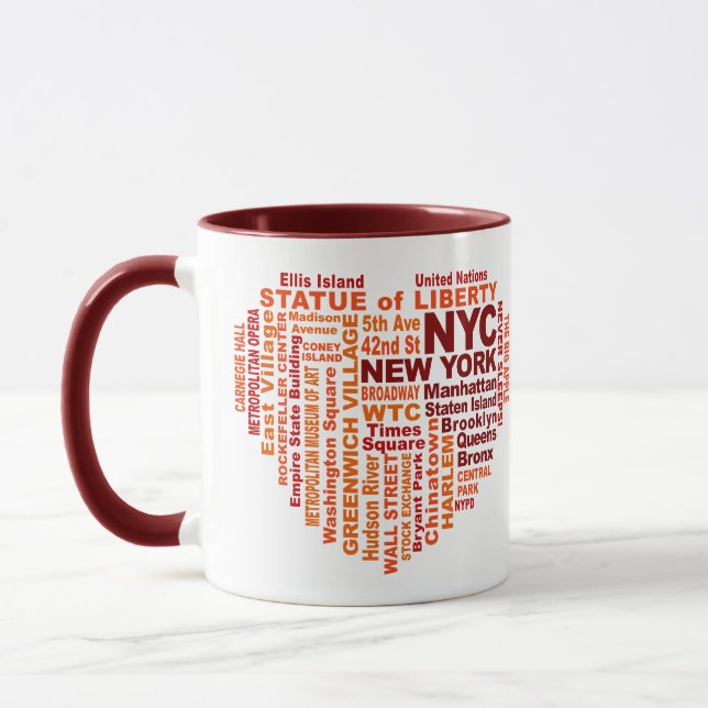 Tasses NYC - choisir style et couleur (Gauche)