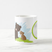 Tasses organiques de coutume de planète d'ours
