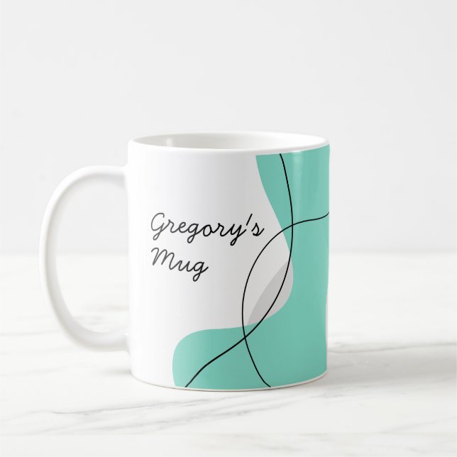 Tasses personnalisées Abstrait ondulé (Gauche)
