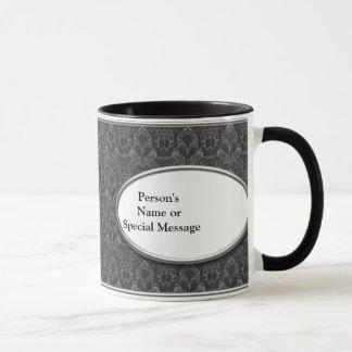 Tasses personnalisées par noce noire et blanche