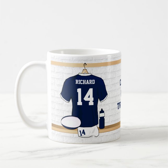 Tasses personnalisées uniques de fan de rugby (Gauche)