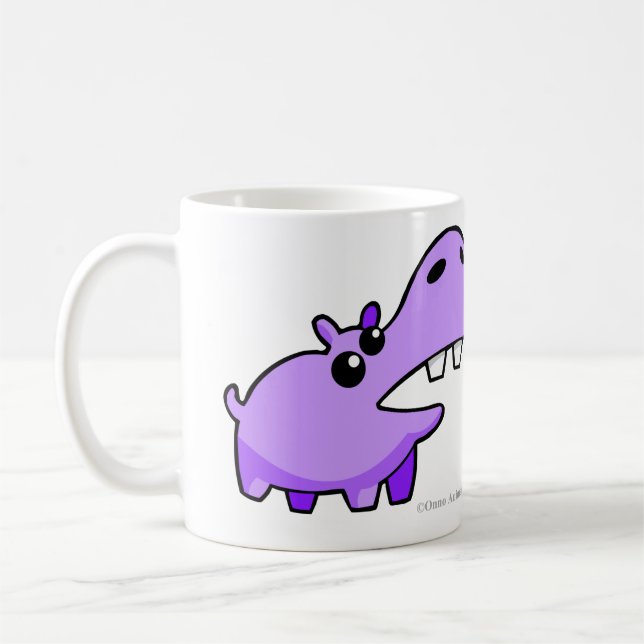 Tasses potables et tasses d'hippopotame heureux (Gauche)