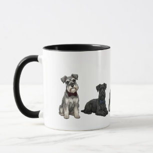 Tasses pour chiens Miniature Schnauzers élégants n