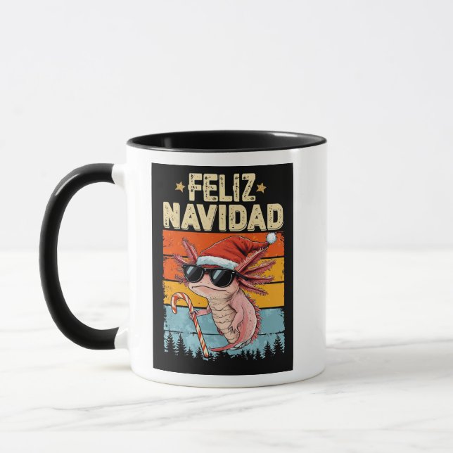 Tasses Smiling Axolotls Feliz Navidad - Vintage (Gauche)