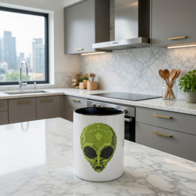 Tasses Tête d'Alien Vert (Créateur téléchargé)