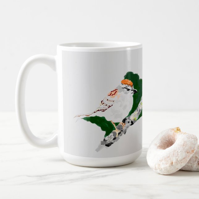 Tasses  : Un moineau (Avec donut)