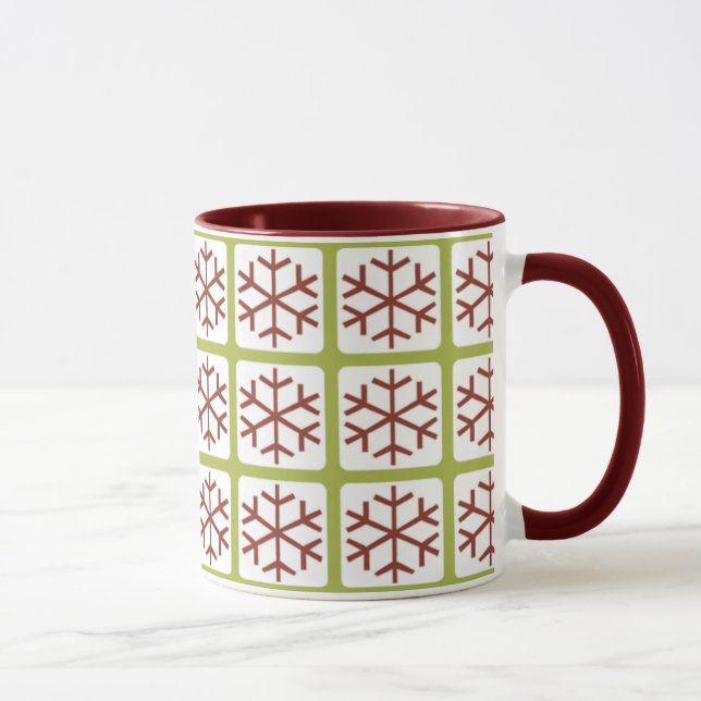 Tasses vertes rouges de vacances de motif de (Droite)