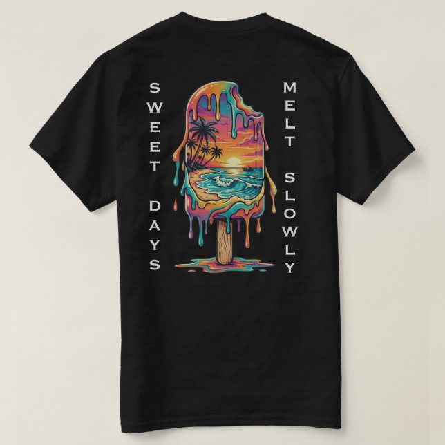 Taste the Sunset Melting Popsical T-shirt (Design dos)