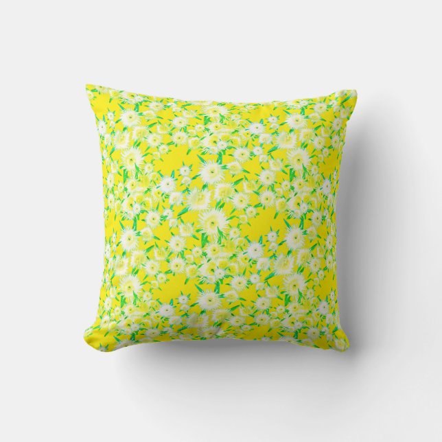 Tatami Coussin Fleurs Feuilles Figues Sours Motif (Recto)