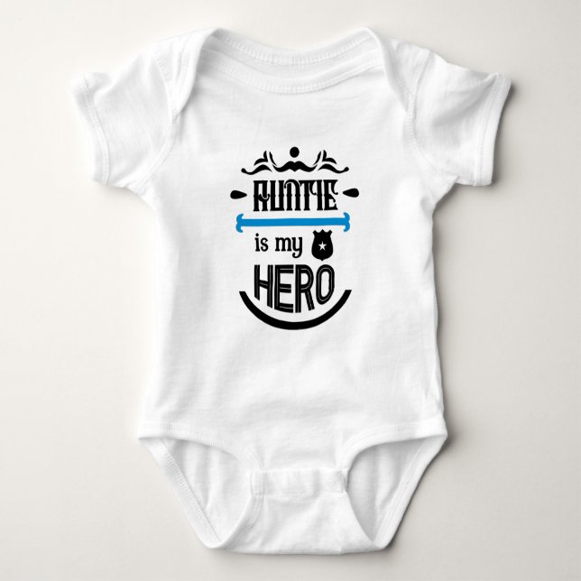 Tatie est mon héros Body bébé (Devant)