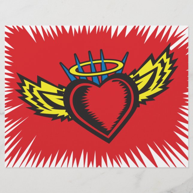Tatouage au coeur de l'ange volant (Devant)