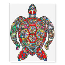 Tatouage contemporain de la tortue de Bohême