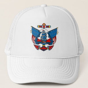 Tatouage de bateau dans la casquette de baseball