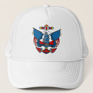 Tatouage de bateau dans la casquette de baseball