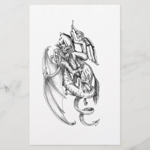 Tatouage de dragon St George Slay