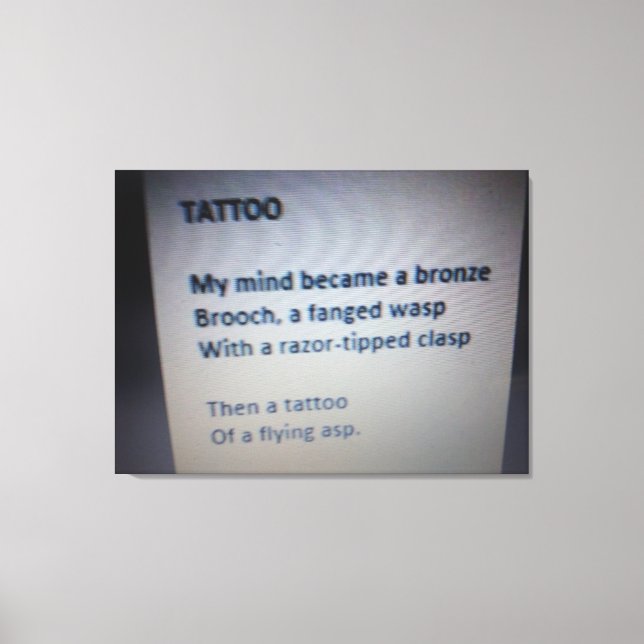 Tatouage en toile (Recto)