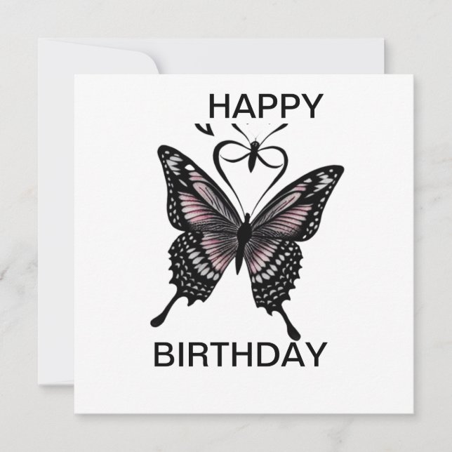 tatouage papillon traditionnel, joyeux anniversair (Devant)