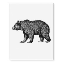 Tatouage temporaire de l'ours grizzli
