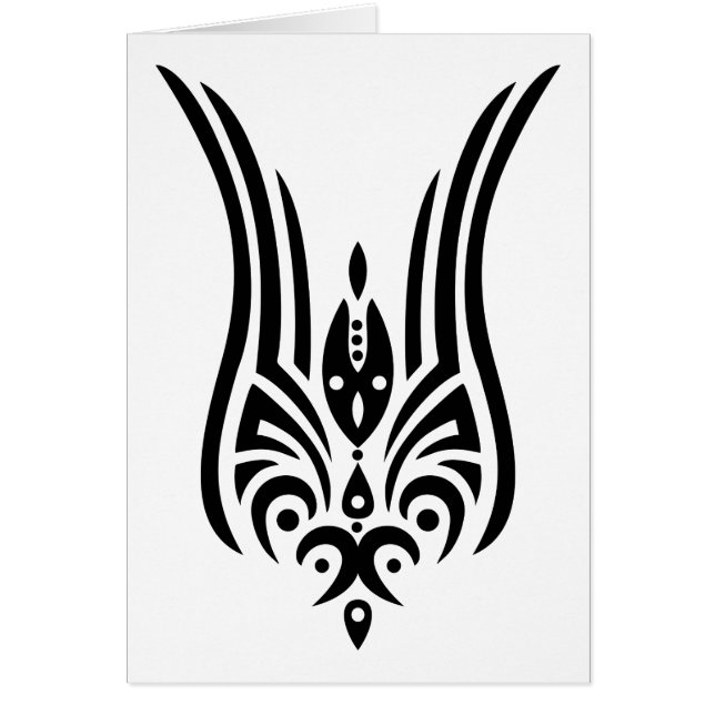 Tatouage tribal NOIR - tulipe + vos idées (Devant)