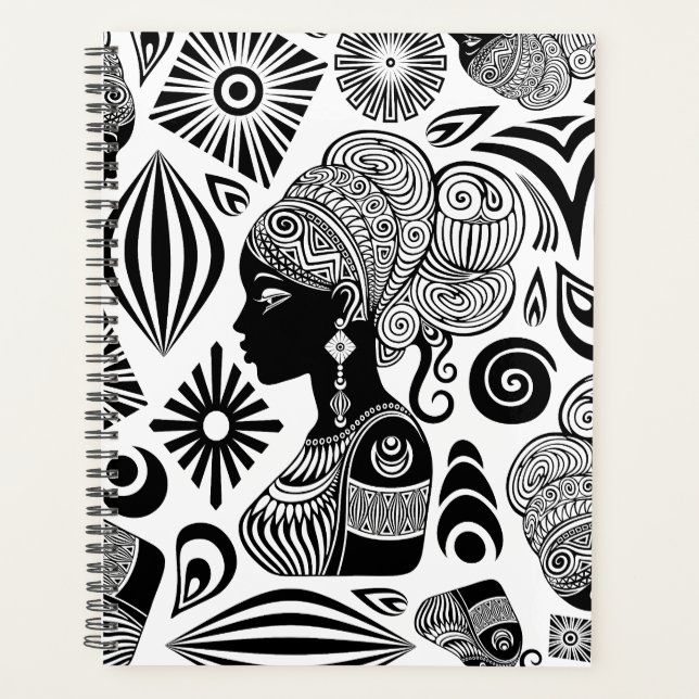 Tatouage Tribal Portrait de Fille Africaine (Devant)