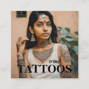 Tatouages Artiste Carte de visite graphique