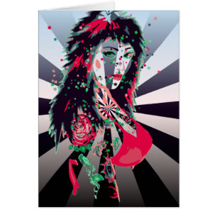 Tatouée fille art psychédélique