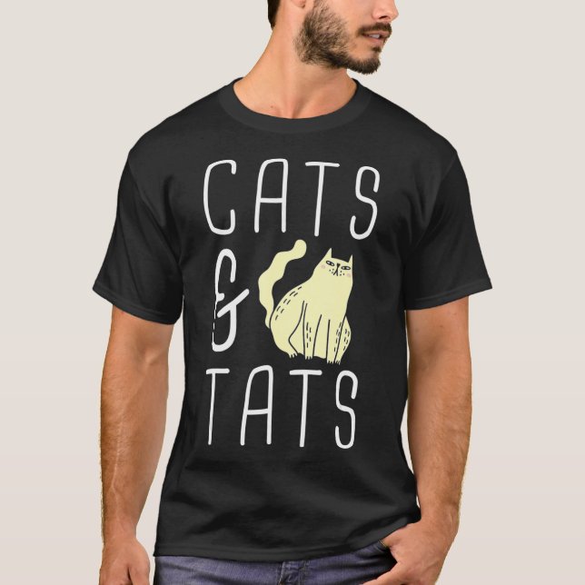 Tats And Cats Tshirt  Tattoo Artist  (Devant)