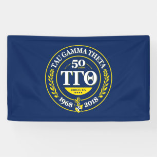 Tau Gamma Theta 50e anniversaire Bannière 3x5