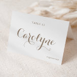 Taupe Calligraphie Mariage Repas Choix Place Carte<br><div class="desc">Faites-vous plaisir avec nos belles cartes de mariage taupe personnalisables, conçues pour ajouter une touche personnelle à votre journée spéciale. Ils sont dotés d'une calligraphie noire moderne et d'un accent cardiaque. Ajoutez le nom de vos invités, leur choix de repas, la date du mariage ou un message spécial. Transformez vos...</div>